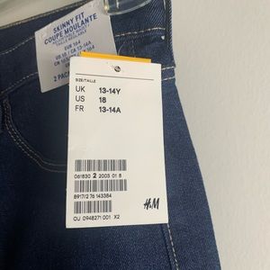 girls high waisted skinny jeans size 18
